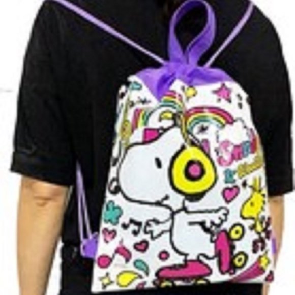 NEW Snoopy Non-Woven School/Shoes/Hiking/Gift/Party/Swimming Pool/ Backpack.BLUE - Picture 2 of 3